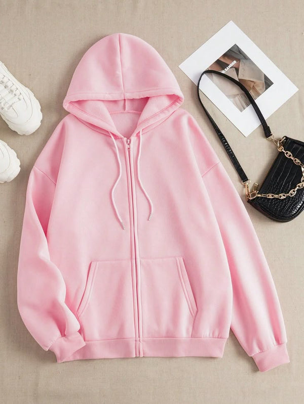 Pink zipper hoodie